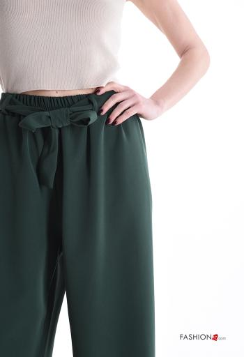 Pantalone wide leg con cintura in stoffa con elastico - ph 4