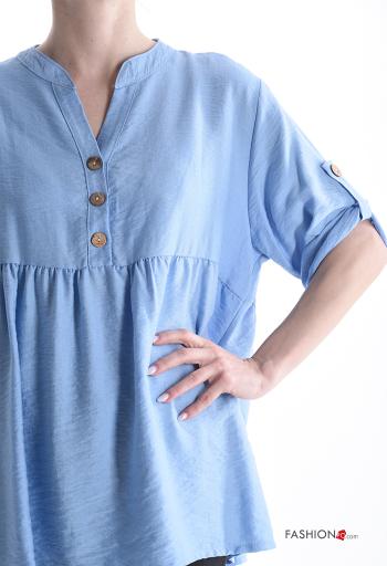 Blusa con bottoni maniche a tre quarti - ph 4