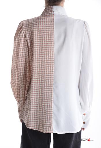 Houndstooth long sleeve with collar Shirt with buttons - ph 2