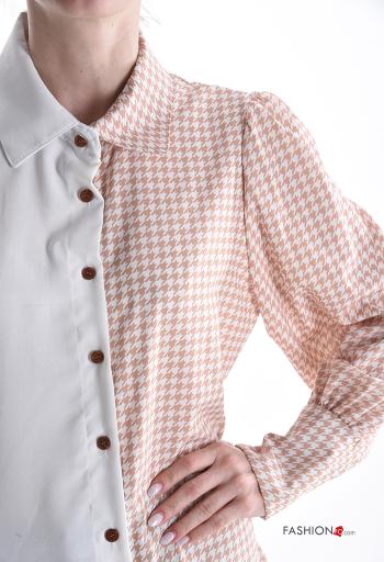 Houndstooth long sleeve with collar Shirt with buttons - ph 4