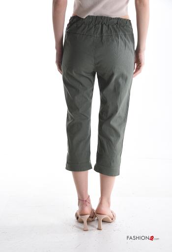 Pinocchietti in Cotone skinny con tasche con elastico - ph 2