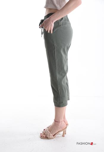 Pinocchietti in Cotone skinny con tasche con elastico - ph 3