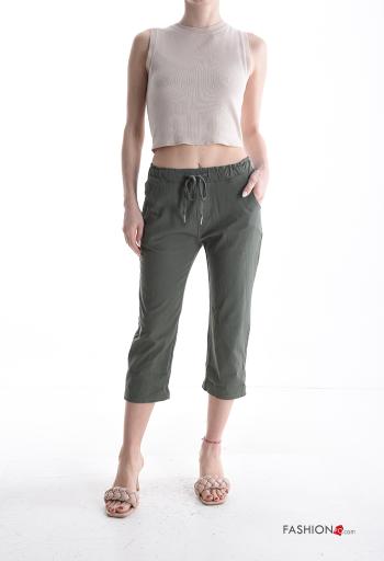 Pinocchietti in Cotone skinny con tasche con elastico - ph 5