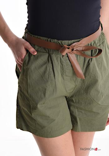 Cotton Shorts with belt with pockets - ph 4