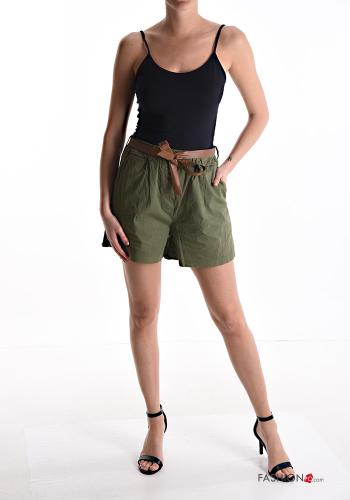 Cotton Shorts with belt with pockets - ph 5