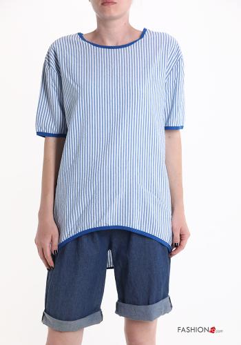 Blusa in Cotone Fantasia righe