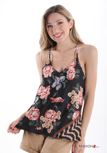 Tank-Top  v-neck Floral print - ph 1