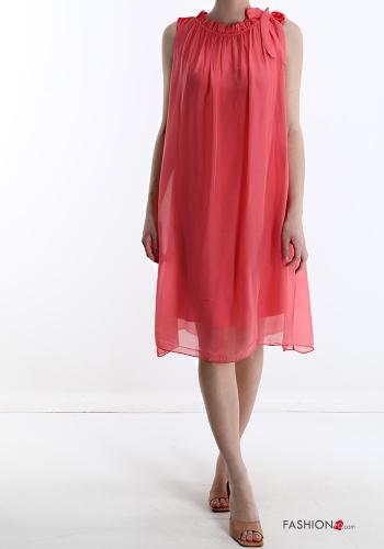 Ärmelloses Kleid aus Seide mit Schleife - ph 1