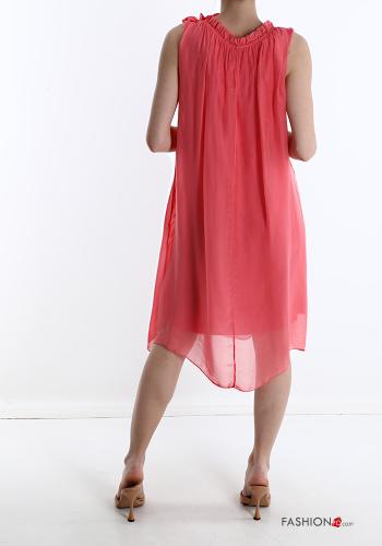Ärmelloses Kleid aus Seide mit Schleife - ph 2