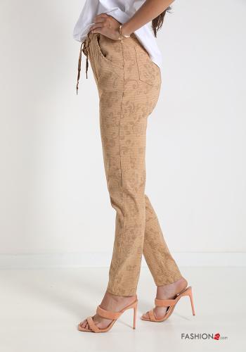 Jacquard-Muster Hose mit kordelzug - ph 3