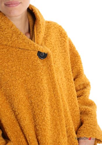 Wool Mix Coat with buttons with hood with pockets - ph 4