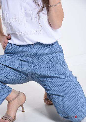 Geometrisches Muster Chino mit Taschen - ph 4