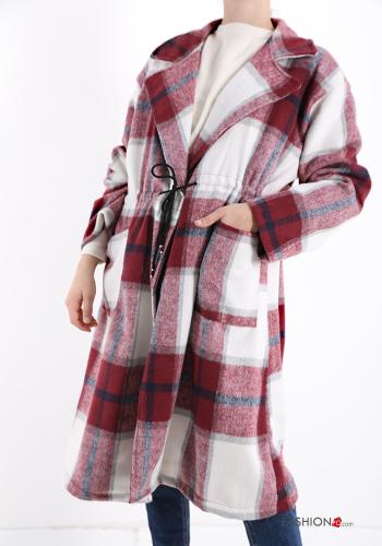 Tartan Coat with pockets with bow - ph 1
