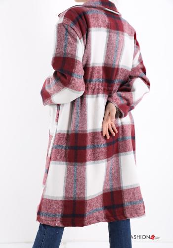 Tartan Coat with pockets with bow - ph 2