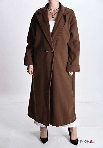 Oversize Duster-Mantel mit Knöpfen ohne Futter mit Taschen