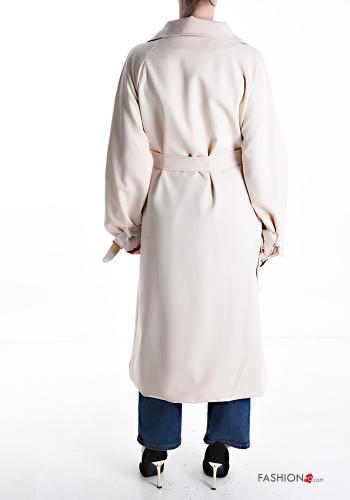 doppelreihig Trenchcoat mit Gürtel mit Futter mit Taschen - ph 2
