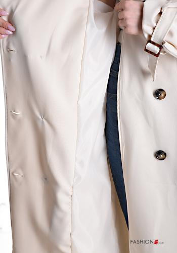 doppelreihig Trenchcoat mit Gürtel mit Futter mit Taschen - ph 6