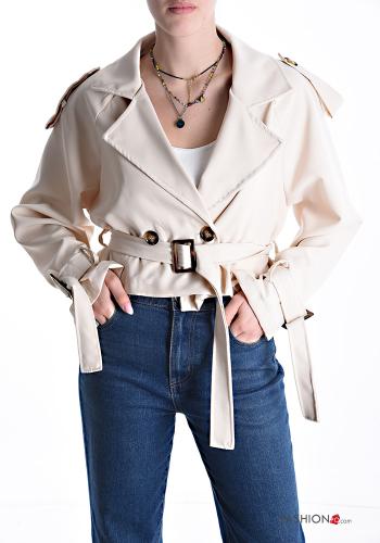 double-breasted Jacket with belt