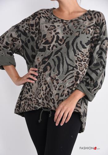 Animal print Cotton Long sleeved top - ph 1