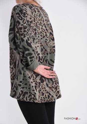 Animal print Cotton Long sleeved top - ph 2