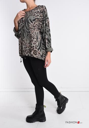 Animal print Cotton Long sleeved top - ph 5
