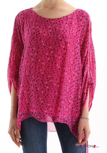 Blusa in Seta Fantasia pois con paillettes - ph 1