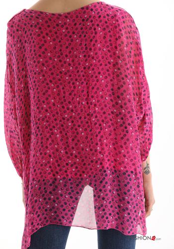 Blusa in Seta Fantasia pois con paillettes - ph 2