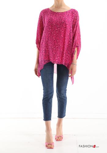 Blusa in Seta Fantasia pois con paillettes - ph 5