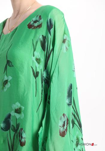 Blumenmuster Bluse aus Seide - ph 4