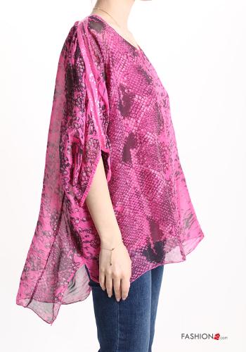 Python Muster Bluse aus Seide - ph 3