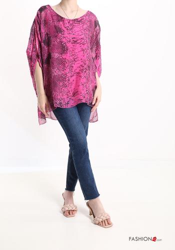 Python Muster Bluse aus Seide - ph 5