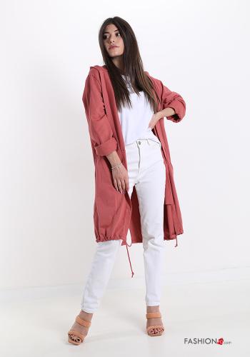 Spolverino in Cotone con cappuccio con coulisse - ph 5