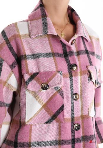 Tartan-Muster Hemd mit Taschen - ph 4