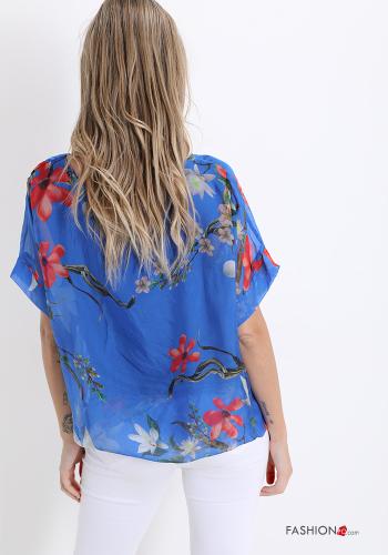 Blumenmuster Bluse aus Seide - ph 2