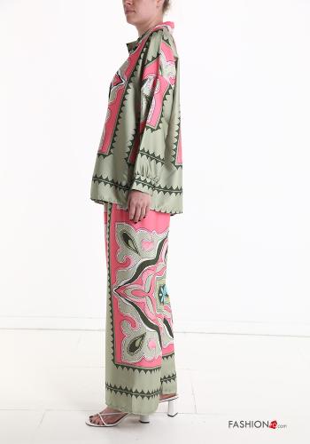 Conjunto wide leg Diseño impreso con elástico - ph 3