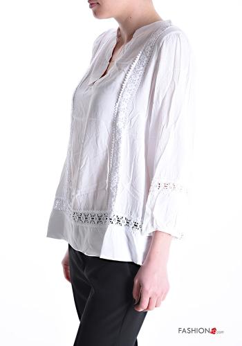 Bluse mit V-Ausschnitt 3/4 ärmel - ph 3