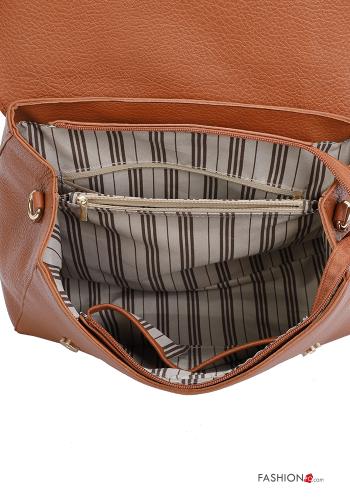 Kunstleder Tasche mit Volants mit Schultergurt mit Stollen mit Reißverschluss - ph 7