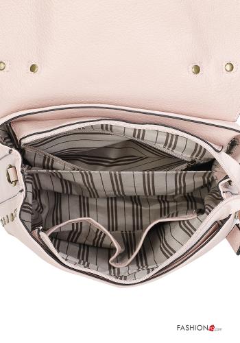 Bolso imitación de cuero con tachuelas con bandolera con cremallera - ph 7