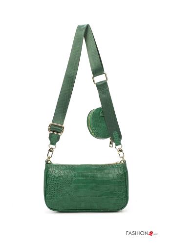 Sac Effet croco avec chaîne avec bandoulière avec fermeture éclair avec pochette - ph 2