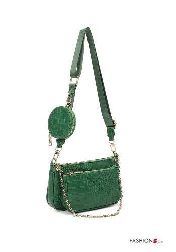 Sac Effet croco avec chaîne avec bandoulière avec fermeture éclair avec pochette - ph 3