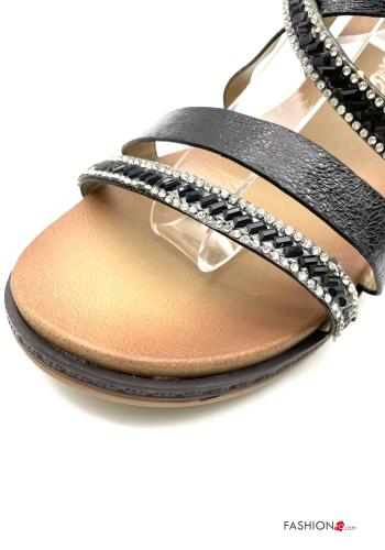 Sandales  réglable avec sangle avec strass - ph 3