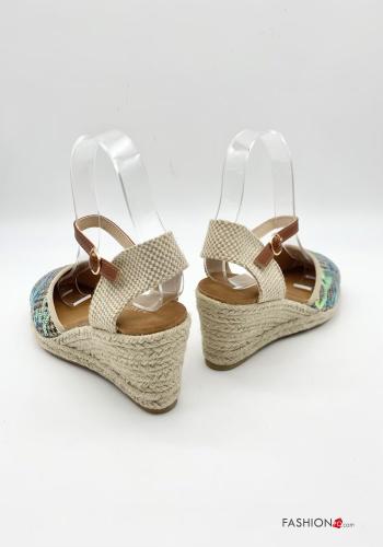 Espadrilles  mit Pailletten mit Riemen Keilabsatz regulierbar - ph 3