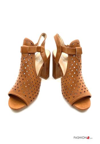 Zapatos de tacón alto  punta abierta con correa regulable - ph 1