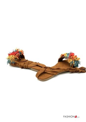 Sandals  with fringes with strap Suede - ph 3