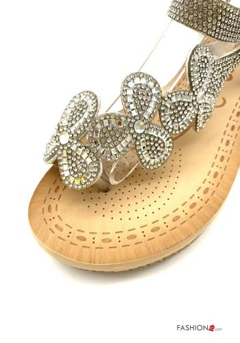 Tongs  avec strass coins - ph 2