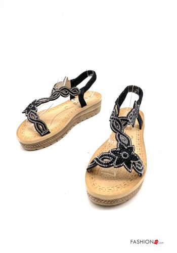 Sandals  with rhinestones wedge - ph 1