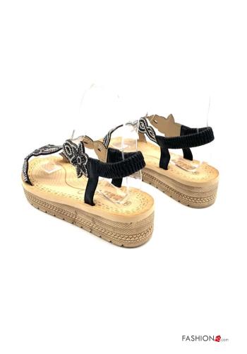 Sandals  with rhinestones wedge - ph 3