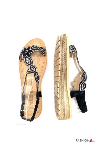 Sandals  with rhinestones wedge - ph 4