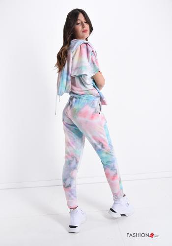 Traje de deporte Estampado colorido con bolsillos con capucha - ph 2
