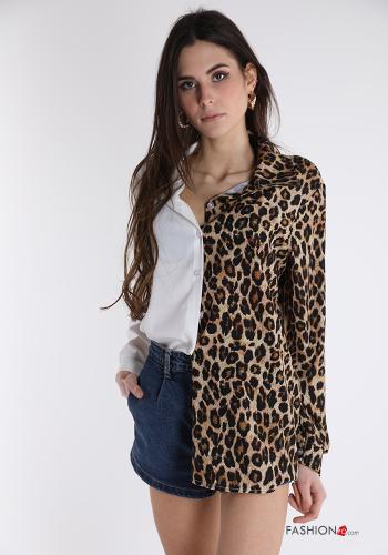 Camicia  con bottoni Fantasia animalier - ph 1